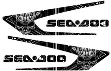 GRAPHIC Replacement KIT DECAL BOAT SPORTSTER SEA DOO SPEEDSTER 150 Skull Grey