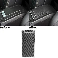 Real Carbon Fiber Console Armrest Box Panel Cover Trim For Ford Mustang 2009-14