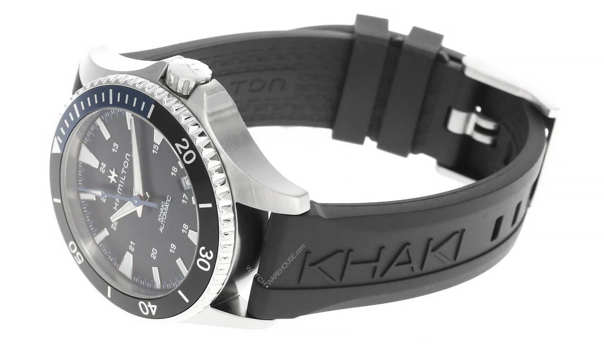 HAMILTON Khaki Navy Scuba 40MM Black Dial Batman Bezel Watch