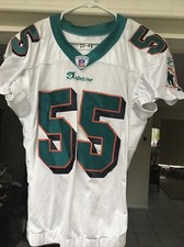 2003 Reebok NFL Jersey Junior Seau Miami Dolphins Game Used Worn Chargers 48