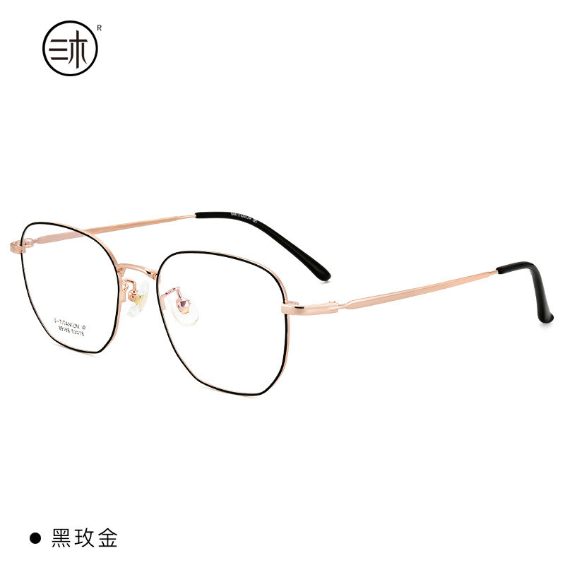 Ultralight Pure Titanium Eyeglass Frame Anti Blue Ray Glasses Polygon