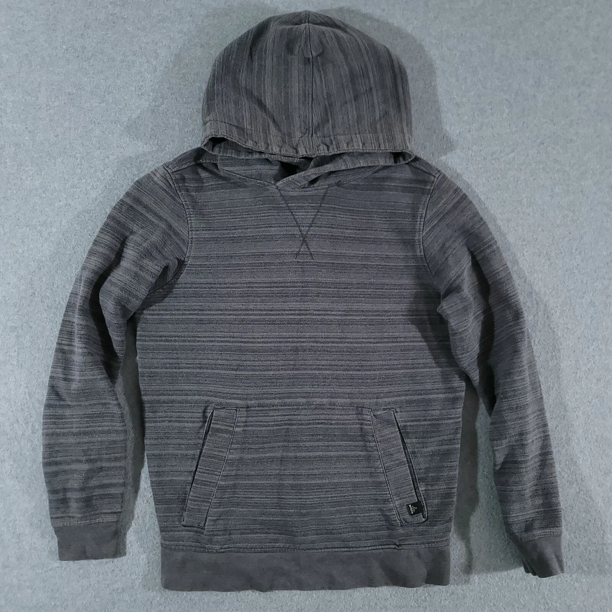 Prana Breathe Hoodie Mens S Recon Gray Pullover Long Sleeve