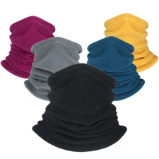 Winter Neck Warmer Gaiter Windproof Fleece Ski Face Mask Scarf for Cold Weather