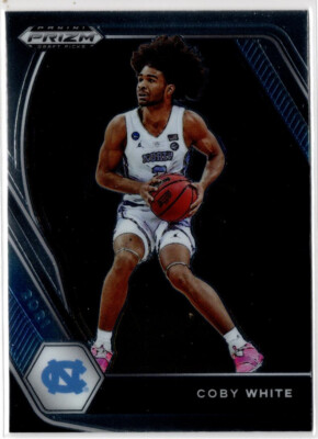2021 Panini Prizm Draft Picks Coby White No. 35 University of North Carolina