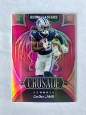 2022 Rookies & Stars CeeDee Lamb Crusade Pink Prizm SP #26/75 Cowboys Card #CR-9