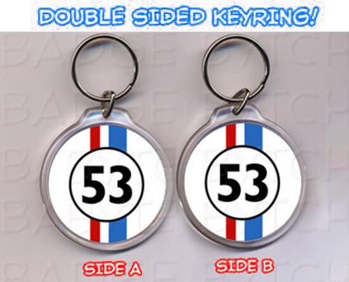 HERBIE '53' round keyring -DOUBLE SIDED! - Bild 2 von 3