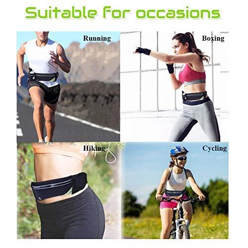 Sporty Water Bottle Waist Belt Bag with Phone Pouch for Running Fitness