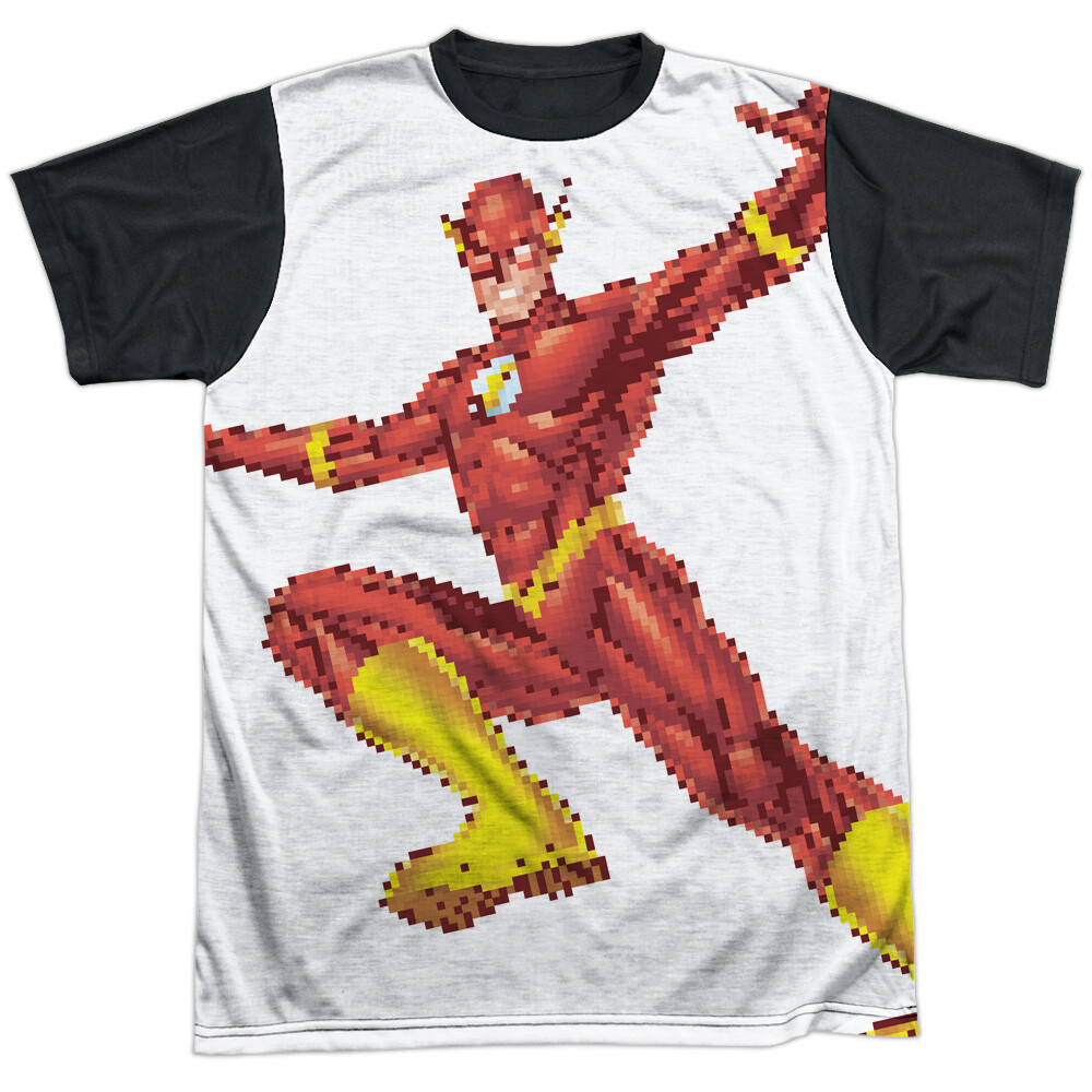 JLA Flashbit Adult Halloween Costume T-Shirt in Black with Sizes S-3XL