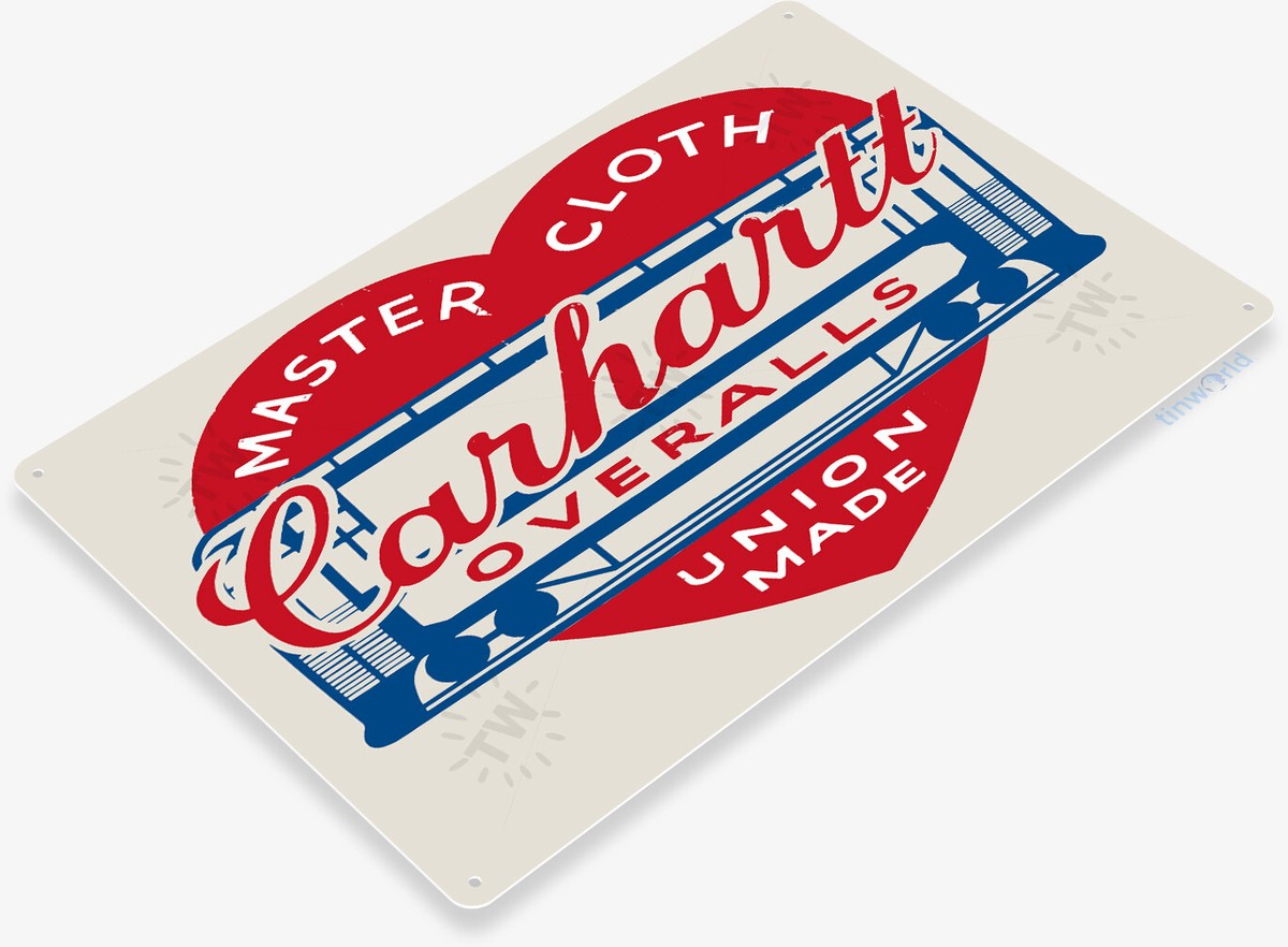 TIN SIGN Carhartt Overalls, Farm, Ranch, Retro, Metal Décor A273