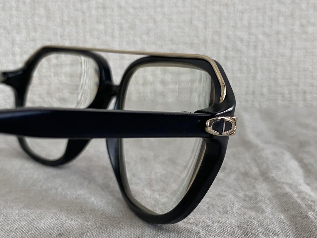 Christian Dior vintage eyeglasses 80's black clear casual business