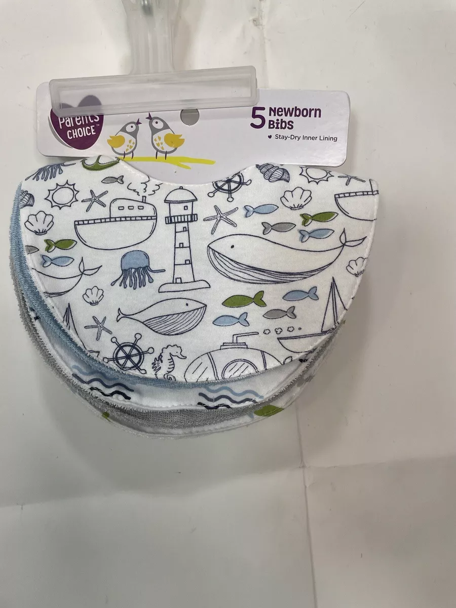 Parents Choice 5 Newborn Stay Dry Inner Lining Sea Print Soild