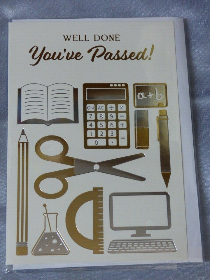 CONGRATULATIONS ON YOUR EXAM RESULTS CARD WELL DONE PASSED STUDY GCSE A ...