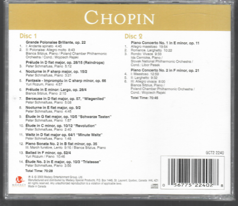 クラシック The Real Chopin Complete Works 21CD Frederic Chopin, Eliahu Inbal, London Philharmonic, Claudio Arrau