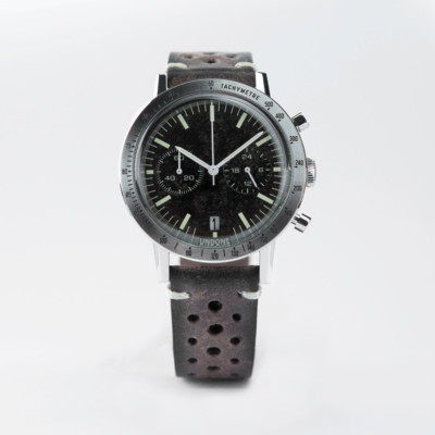 Undone Urban Killy Chrono Hybride Quartz Mécanique Acier Blanc Cuir Homme Montre