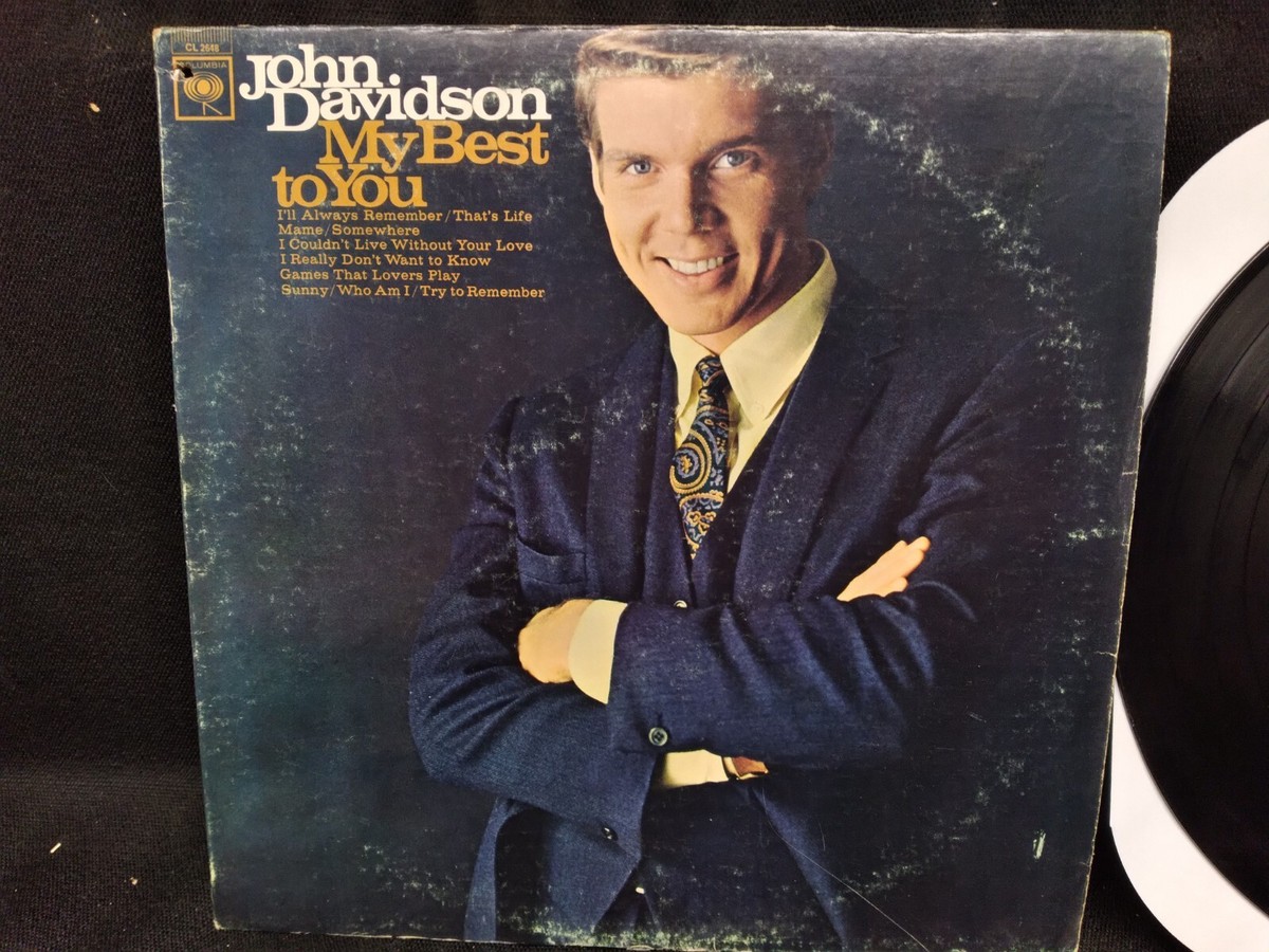 John Davidson My Best To You vinyl LP Columbia records CL