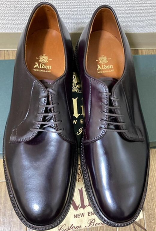Alden 990 Color 8 Shell Cordovan Plain Toe Blucher | Alden Model 