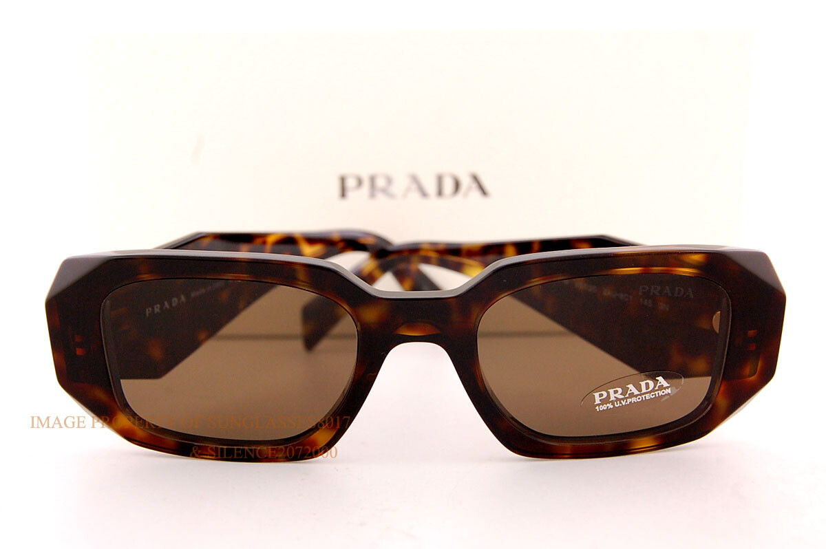 prada pr 17ws women's tortoiseshell square sunglasses brown