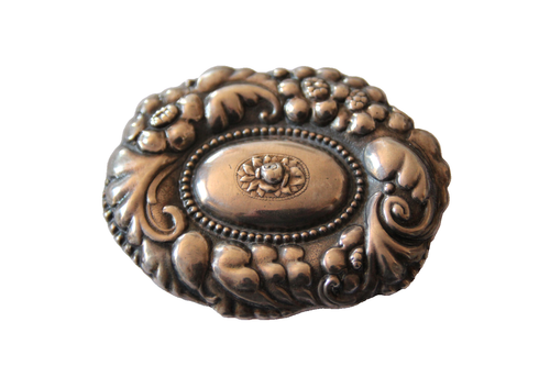 Jolie Broche Ancienne En Argent Fin, Avec Poinçon, Style Vintage Sans Marque