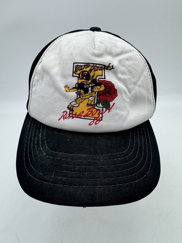 Vintage 1986 Iowa Hawkeyes Rose Bowl Snapback Foam Lined Rare EUC Cleaned