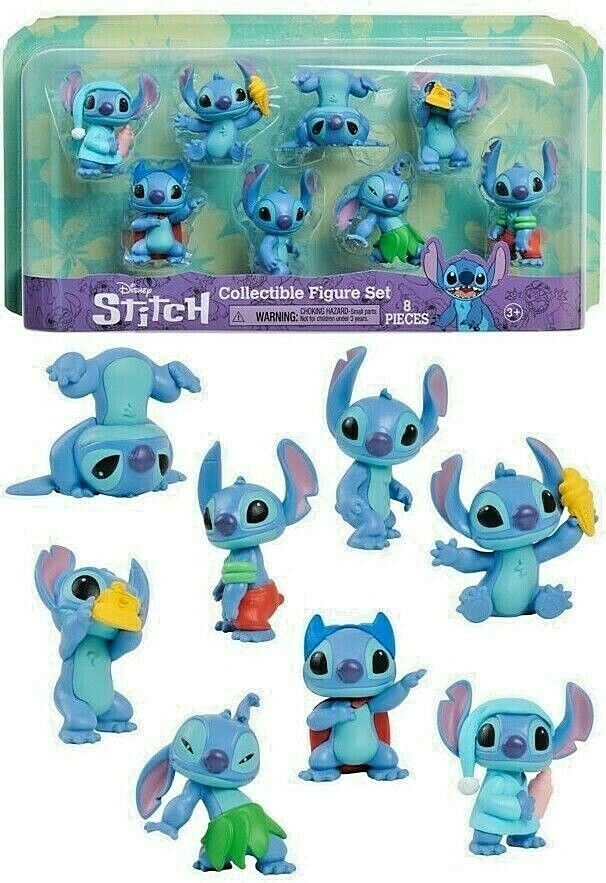 Disney Lilo & Stitch Collectible Stitch 8 Piece Figure Set New | eBay