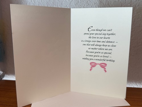 Vintage Carlton Karten "Für eine schöne Tochter" Happy Birthday Grußkarte - Bild 2 von 3