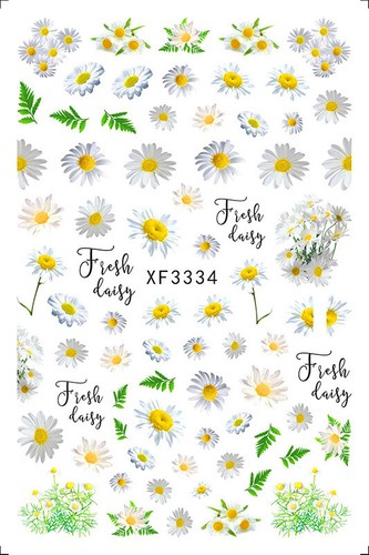 3D Nail Art Decals Sunflower Daisy Flowers Self-Adhesive Stickers - Picture 10 of 14