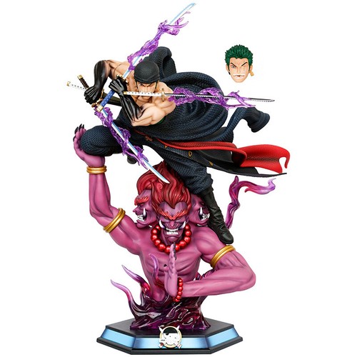 Anime One Piece Yama Roronoa Zoro ASURA Haki Huge 50cm Statue GK Luminous Figure