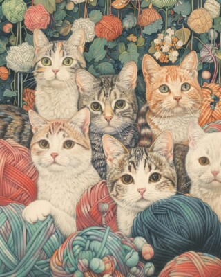 Diverse 8x10 Meow Masterpieces Cat Art Prints Feline Fine Art 21700832