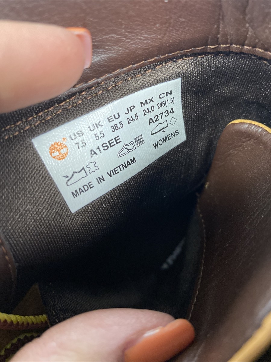 Timberland A1SEE Wheat Nubuck 3 inch Heel Boot Women's Size 7.5 | eBay