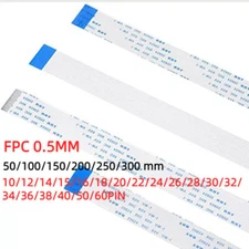 10Pcs FPC Ribbon Flexible Flat Cable 10P 12 14 16 20 22 24-60PIN 0.5mm FFC Cable
