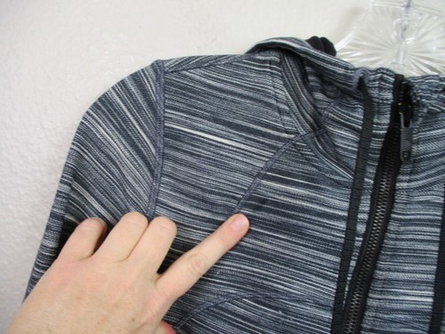 Lululemon Hooded Define Jacket Size 4 Gray Space Dye Nulu Full Zip - Picture 12 of 16