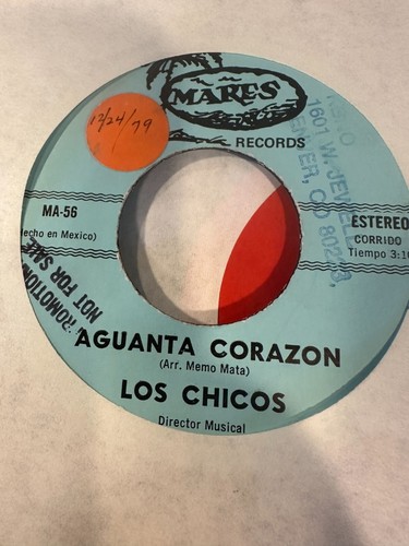 Latin 45 Bolero Mares Records Los Chicos Porque Eres Asi Aguanta Corazon VG+ - Imagen 2 de 2
