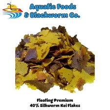 40 Silkworm Koi Fish Pond Flakes, USA Made
