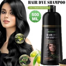 Natural Herbal Hair Dye Shampoo Permanent Instant Dye Hair Color Shampoo 500ml