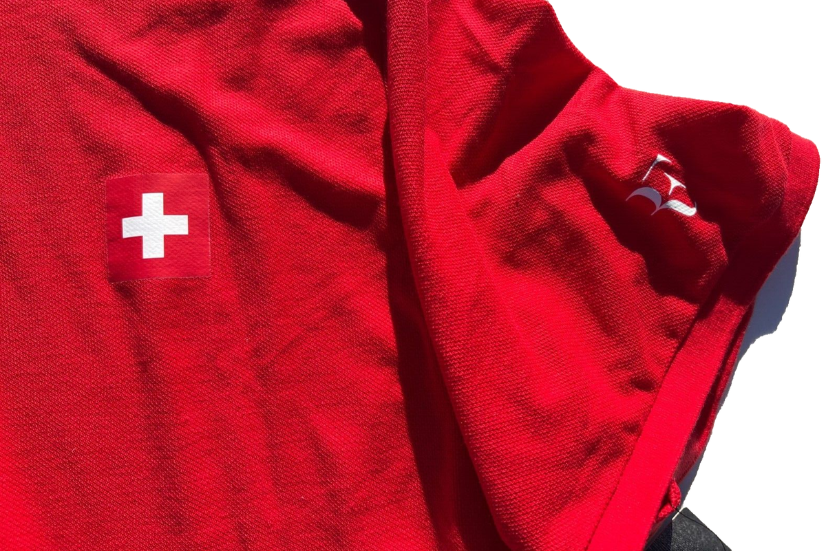 ROGER FEDERER SIGNED NIKE SWISS TENNIS SHIRT POLO OLYMPICS