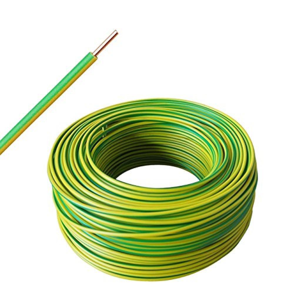 (TG. 20 m) H07V-U 1 x 4 mm² – Cavo unipolare rigido – verde/giallo – a sc