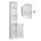 EUGAD Badezimmerschrank mit Schubladen Badezimmer-Hochschrank MDF 33X23X165cm