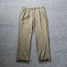 Brooks Brothers Pants Mens 35x30 Tan Wool Cuffed Pleated Straight Preppy Career