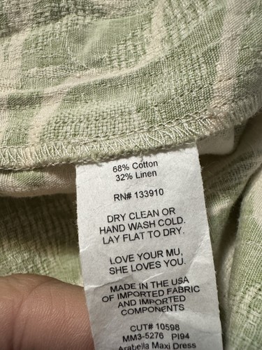 Show Me Your MuMu Arabella Maxi Dress Linen Blend Ruffles Small - Picture 11 of 12