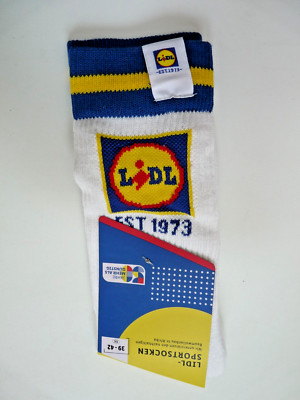 LIDL Sport Socken Gr. 39-42  Tennissocken weiß Limited Edition NEU mit Etikett