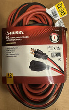 Husky 50 ft. 12/3 Indoor/Outdoor Red/Black Ex...