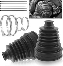 2PCS CV Boot Repair Kit with 4 Tie Rod Boots Clamp & 6 Cable Ties,Thickened CV A