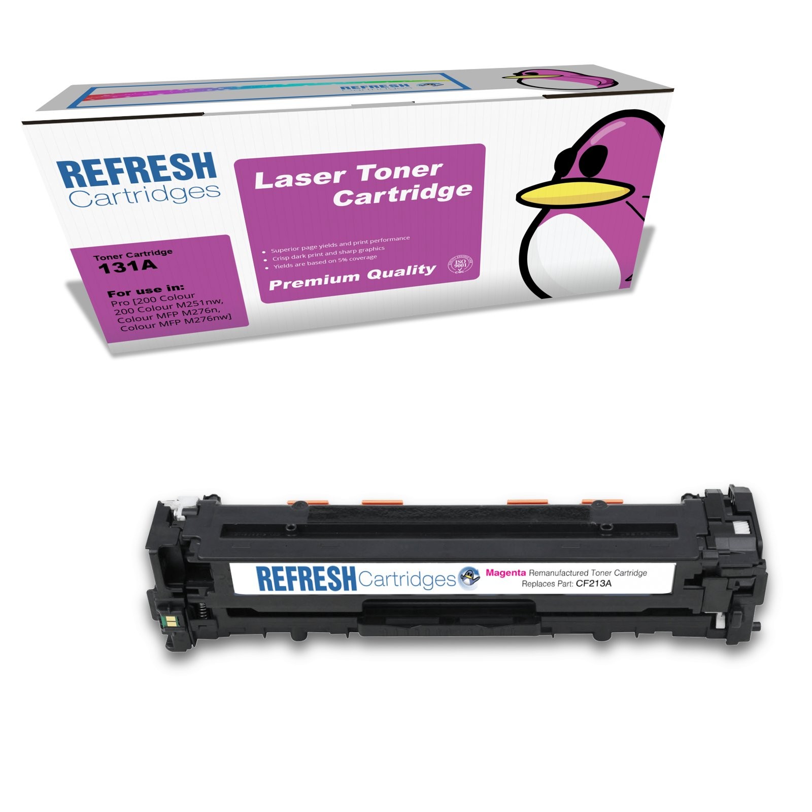 Refresh Cartridges Replacement Magenta CF213A Toner Compatible With HP Printers