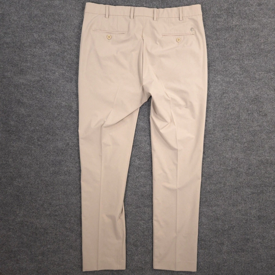 Peter Millar Crown Crafted Surge Performance Pants Mens 35X32 Beige Golf Casual - Image 4 of 4