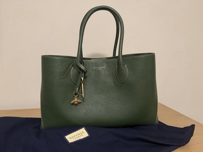Aspinal of London London Leather Tote Bag   Racing Green