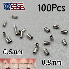 100Pcs Dental Orthodontic Crimpable Hook Stop tube Mini Stops Bracket Stopper