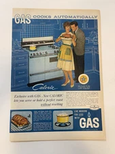Vintage 1963 Print Ad Caloric Gas Range Stove Oven Advertisement