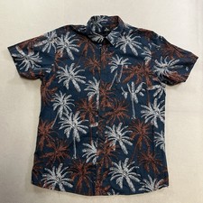 Rip Curl Shirt Men s Size Extra Large Blue Red White Button Up Floral Surfing XL