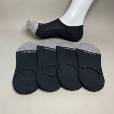 Bombas Men's No Show Socks 4 Pair Pack Black Heather Gray Size M, L Large New