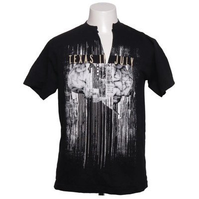 Alstyle, T-shirt, Größe: M, Schwarz/Mehrfarbig, Baumwolle, Print, Herren #FdQ